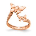 thumbnail image 1 of Quality Gold D4689 14K Rose Gold Polished & Textured Butterfly Toe Ring, 1 of 1