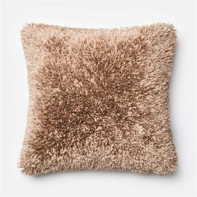 Loloi 22" Carré Polyester Jeter Oreiller en Beige