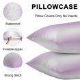 thumbnail image 5 of Throw Pillow Covers 16x16 Inch Set of 2, Light Purple Ombre Waterproof Outdoor Pillow Covers, Modern Gradient Abstract Art Decorative Cushion Pillowcases for Couch, Sofa, Bed, Garden, Patio, 5 of 9