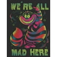 thumbnail image 2 of Men's Alice in Wonderland Rainbow Cheshire  Graphic Tee Charcoal X Large, 2 of 5
