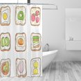 thumbnail image 2 of Yayeee Shower Curtain with Hooks 72"x72" Waterproof Fabric Bathroom Hanging Decor, Toasts Pattern, 2 of 5