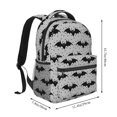 thumbnail image 2 of Lsque Sac à Dos Décontracté Motif Chauve-Souris pour École, Travail, Voyage – Sangles Réglables, Multiples Compartiments – Design Ergonomique, Compatible avec Ordinateurs Portables et Tablettes - Taille Unique, 2 of 5