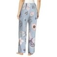 thumbnail image 3 of Kll Womens Blue Butterfly Print Pajama Pants Soft Pajama Bottoms For Women Cozy Lounge Pants, 3 of 9