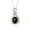 Black Star Sapphire, variant on Necklace Sterling Silver Classic Designer Necklace Gemstone &  Diamonds Pendant with 18" Chain 9X7MM Tiger Eye November Birthstone Womens Jewelry Silver Necklace
