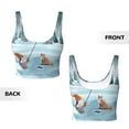 thumbnail image 5 of Lsque Gnome And Red Fox Fishing Printed Women'S Sports Bra, Compression, Moisture Wicking, High-Impact Sports Bra For Women,Supportive sports bra-Small, 5 of 9