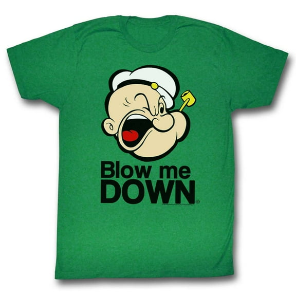 Popeye Comics Blow Me Down Adult Short Sleeve T Shirt