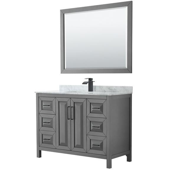 Wyndham Collection WCV252548SGBCMUNSM46 Daria 48" Free Standing Single Vanity Set - Dark