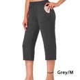thumbnail image 3 of Guardurnaity Pantalones cortos de Yoga para mujer, pantalones de cintura alta con bolsillos, mallas con cordón, ropa deportiva de Color sólido, Prendas para la parte inferior del cuerpo Gris METRO, 3 of 6