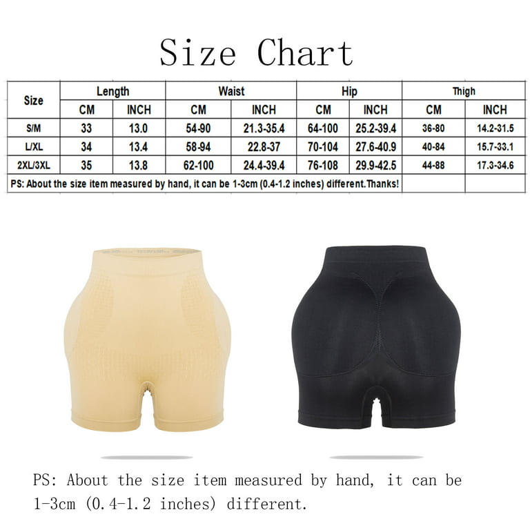 Shapewear Padded Butt Lifter Panties High Waist Trainer for Women Tummy  Control Body Shaper Hip Enhancer, Beige, L/XL 