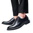 thumbnail image 3 of Men’s Dress Shoes with Leather Classic Oxford Formal Shoes Men's Elevated Business Attire British Pointed Solid Shoes, 3 of 9