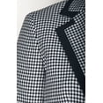 thumbnail image 5 of Contrast-Trim One-Button Blazer & Slim Pants, Regular & Petite Sizes Black/Ivory 6, 5 of 5
