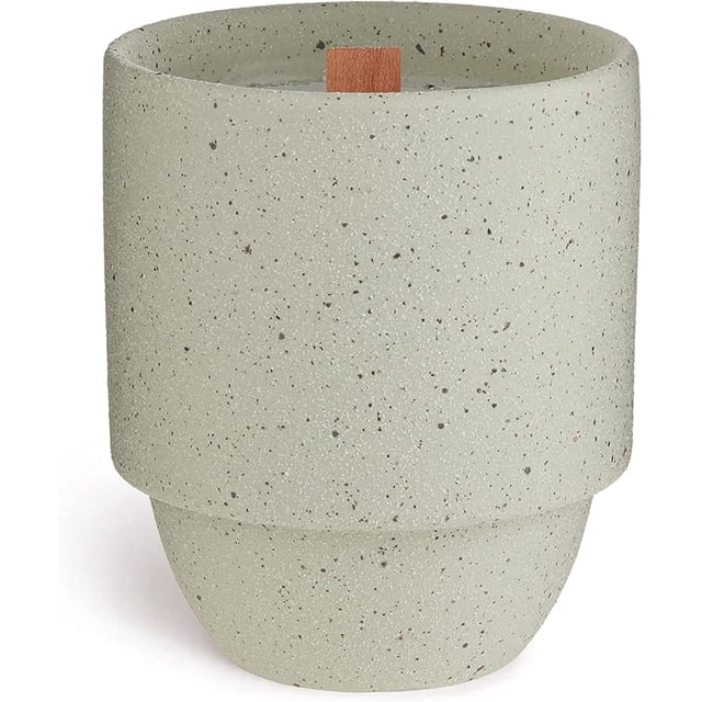 Bougie Parfumée Paddywax Parks dans un Pot en Céramique Texturée Réutilisable avec Mèche en Bois Craquelée, Bougie de Soja à Combustion Propre avec Env. 77 Heures de Combustion, Bougies-Cadeaux Décoratives pour la Maison, Olympic, 11 oz