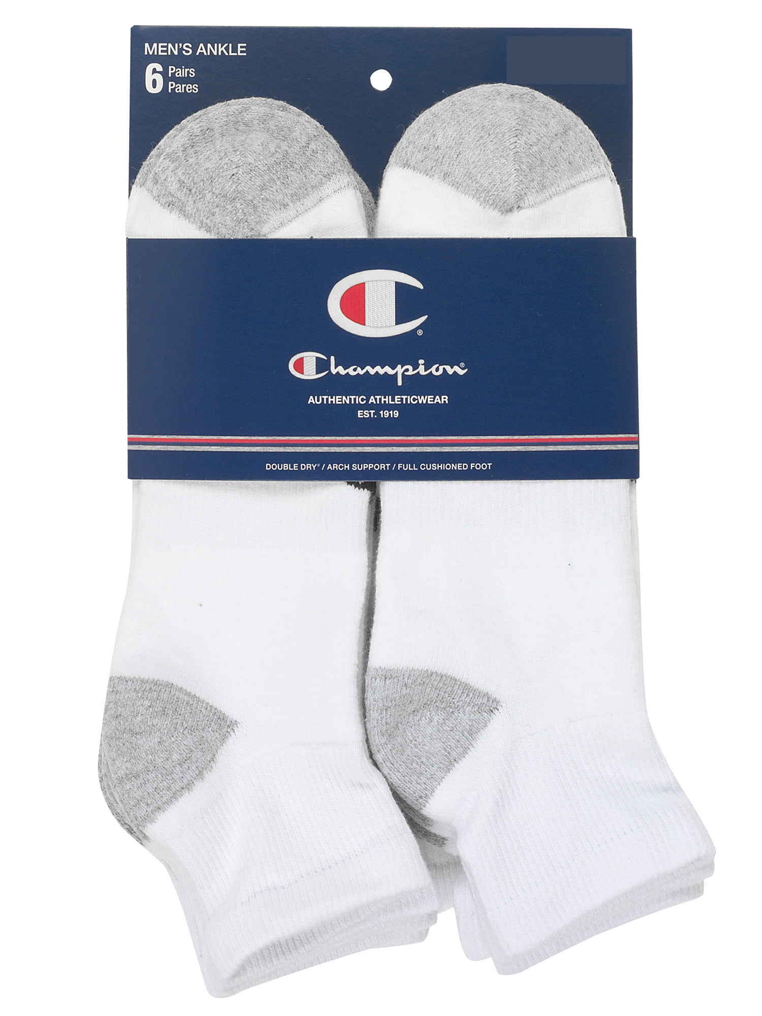 White Champion mens 3 Pack Extra Low Cut Socks Shoe Size 6-12 10-13