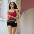 thumbnail image 5 of Riñonera impermeable para hombre y mujer, riñonera ajustable para correr, riñonera ajustada con bolsillo expandible, color negro, 5 of 5