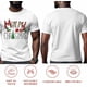 thumbnail image 5 of Camisetas gráficas informales de manga corta para hombre con frase "Árbol de Navidad alegre", 5 of 8