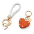 thumbnail image 4 of asddcavvf Heart Shaped Key Ring Car Key Ring with Shiny Rhinestones Rhinestone Key Ring for Women, 4 of 7