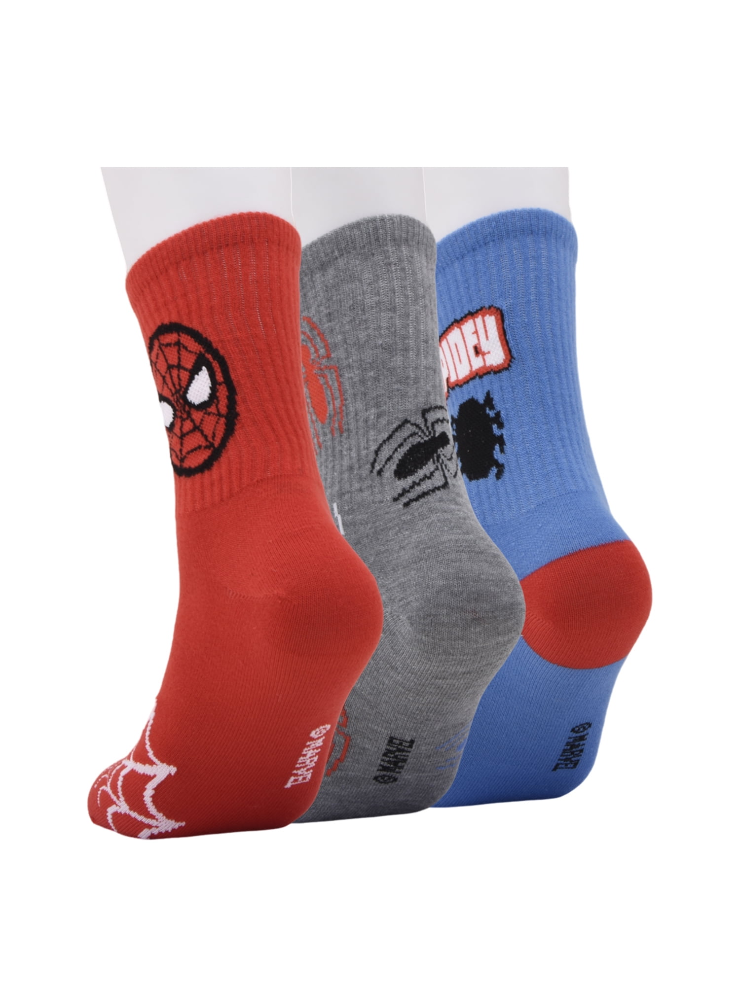 Spidey Boys Crew Socks, 3-pack, Sizes S