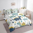 thumbnail image 3 of Castle Fairy Cartoon Dinosaurs Bedding Comforter Set 7-Piece for Boys Girls,Cute Animal King Bedding Sets,Kawaii Jungle Wildlife Dino Ultra Soft Bed Sheets,Breathable Home Decor,Reversible, 3 of 8