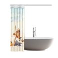 thumbnail image 3 of ARTJIA Tropical Island Sandy Beach Shower Curtain,Seashell Starfish Polyester Fabric Shower Curtain Bathroom Sets 60x72 Inches, 3 of 3