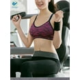 thumbnail image 4 of Deago 3 Pack Sports Bra for Women Space Dye Racerback Removable Pads for Yoga Running Fitness Workout (Multi-color, XL), 4 of 8