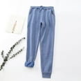 thumbnail image 2 of Leggings de invierno de talla grande para mujer, de felpa lisa: pantalones cálidos y casuales con cintura elástica, para llevar en exteriores e interiores, 2 of 4