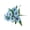 Light Blue, variant on Dark Blue Faux Passion Flower Stem 12 Heads Artificial Silk Flowers For Home Vase Wedding Centerpiece Decoration Dark Blue