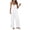 White, variant on FRSASU Women Jumpsuits Casual Boho Overalls Sleeveless Spaghetti Strap Long Pants Romper with Pockets Yellow