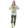 thumbnail image 2 of Dr. Seuss The Grinch Stink, Stank, Stunk! 3 Piece Gift Pajama Set - Fleece Pajama Pants, Shirt, And Cozy Socks, 2 of 7