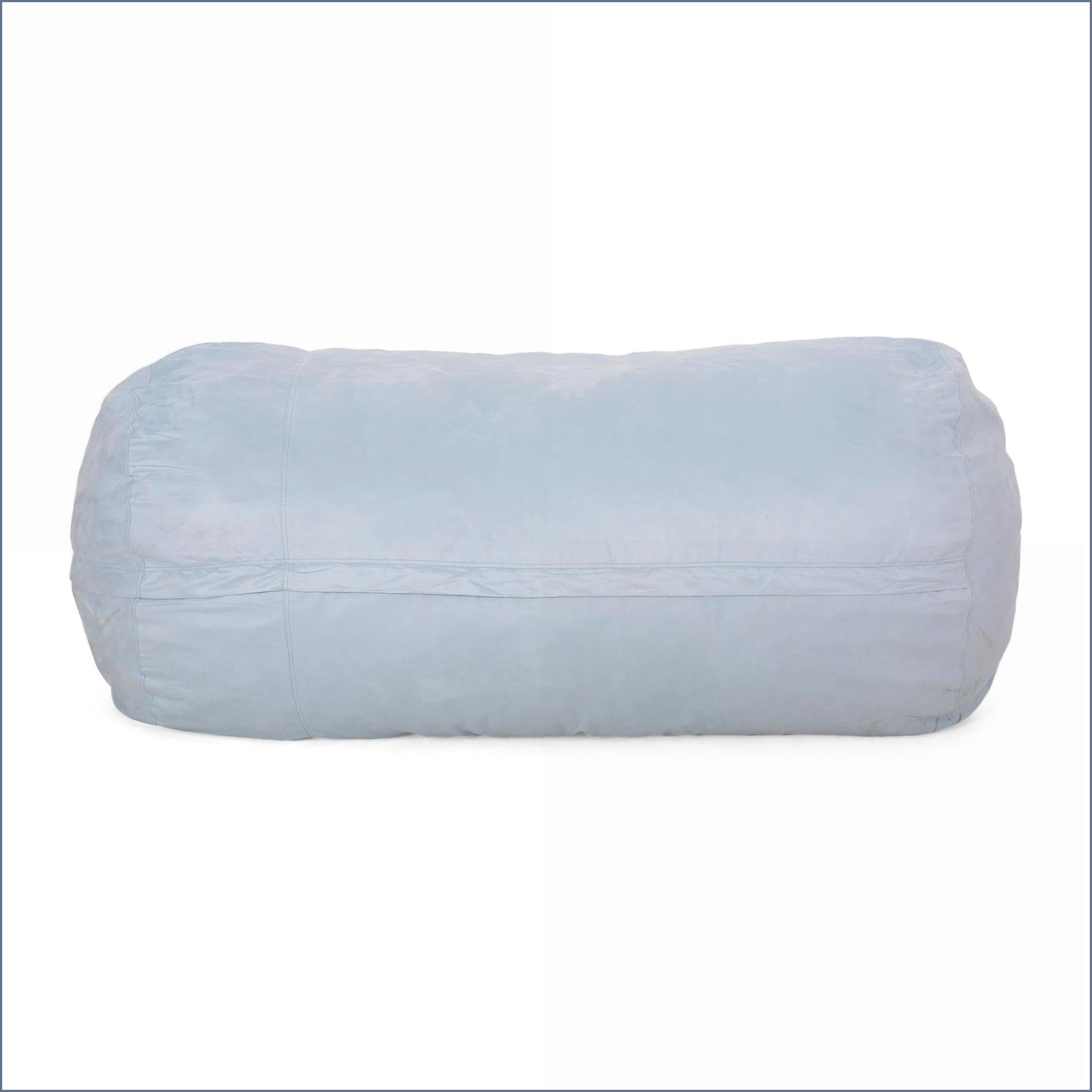 Aruba 8-Foot Cylindrical Bean Bag Chair for Adults | Microfiber | Seafoam