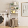 thumbnail image 4 of Gymax Étagère de Rangement au-Dessus de la Toilette à 3 Niveaux avec Barre Inférieure Réglable et Ajustable, 4 of 10
