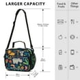 thumbnail image 4 of FORMRS Student Lunch Bag Insulated Reusable Cooler Box with Zipper Pockets, Cartoon Animals, 4 of 9
