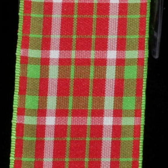 The Ribbon People Red and Green Taffeta Wired Craft Ribbon 1.5" x 27 Yards