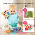 thumbnail image 3 of Baby Tissue Box Toy, Montessori Soft Toys for Babies 0-3 Years, Crinkle Paper & Rainbow Scarves, Infant Baby Early Learning Developmental Toys Gift (Cognition 10 Edging Scarves, 3 Ring Paper Squares), 3 of 5