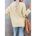 thumbnail image 2 of SURJDE Pull à Col Rond à Manches Longues en Tricot Léger Casual Fall Tops, 2 of 5