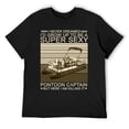 thumbnail image 3 of Sexy Pontoon Captain Classic Men's Cotton Short Sleeve HD Print Tee for Casual T-Shirt Crew Neck Top Black L, 3 of 7