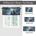 thumbnail image 6 of Wolf Kitchen Valance Curtains Wildlife Animal Forest Mountain Nature Landscape Window Valance for Living Room Bathroom Bedroom, Kitchen Valance Rod Pocket Window Decor Curtain 54 by 18 in, 1 Panel, 6 of 6