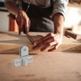 thumbnail image 1 of Mobutofu 1 Set Silver Square Bidirectional Opening Shower Door Pivot Hinges for Bathroom Hardware, 1 of 8