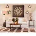 thumbnail image 3 of Bassett Mirror Emery Farmhouse Round Wood Cocktail Table in Brown, 3 of 4