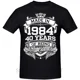 thumbnail image 1 of Camiseta de algodón estampada para hombre, hecha en 1984, de 40 años, de moda, de manga corta, regalo de cumpleaños, con casete., 1 of 7