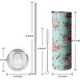 thumbnail image 5 of 20oz Pioneer Flower Skinny Tumblers Stainless Steel Tumbler with Lid and Straw,Vacuum Insulated Double Wall Travel Tumbler Cups with Cleaning Brush for Coffee,Tea, 5 of 6