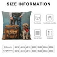 thumbnail image 5 of Orinice Dog Graphic Decorative Pillow Cover for Home Couch Living Room Bed Sofa 12x12in, 5 of 5