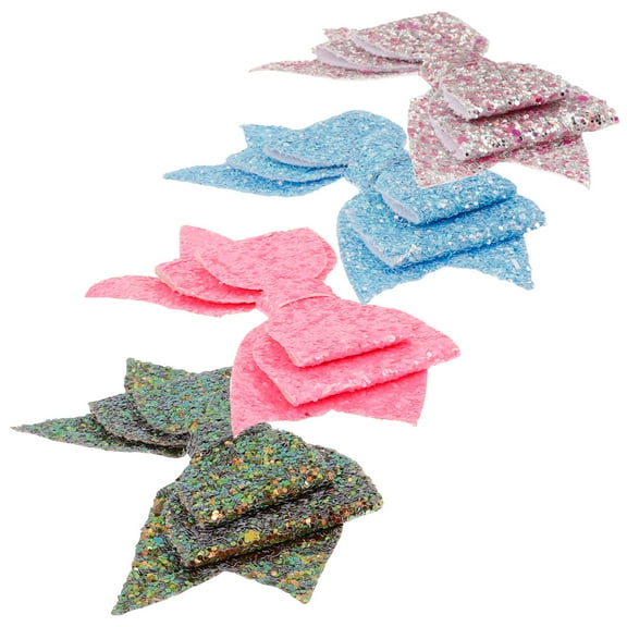 TEHAUX Bowknot Decorative Drinking Straw Tips 4pcs Synthetic Accessories for Women, Perfect for Christmas, Back to School & Party