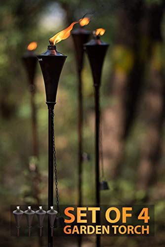 146cm Round Design Garden Fire Torch Oil Paraffin Outdoor Flame Lantern 