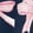 Navy, variant on Women's Oversized T Shirts Pink Bows Print Crew Neck Short Sleeve Casual Summer Tops Cute Coquette Apparel Tee