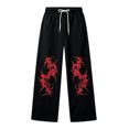 thumbnail image 4 of CONZONE Toddler Boys Baggy Sweatpants Y2K Graphic Joggers for Boys Drawstring Fall Winter Athletic Trousers with Pockets, 4 of 5