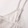 thumbnail image 7 of Women's Little Check Bow Tie Back Cami, V Neck Lace Sleeveless Top, Summer Casual Tank, 7 of 7