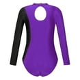 thumbnail image 2 of MSemis Girls Kids Sparkly Waves Gymnastics Leotard Long Sleeve Ballet Dance Bodysuit, 2 of 3