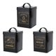 thumbnail image 2 of Juego de 3 botes herméticos para encimera de cocina, decoración rústica, 1,5 l, para utensilios de cocina negro, 2 of 9