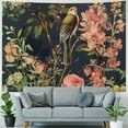thumbnail image 4 of PRATYUS  Jungle Garden Flowers Birds Tapestry, Dark Natural Plant Floral Tapestry Tropical Botanical  Aesthetic Wall Hanging for Bedroom Living Room College Dorm Home Office Poster  40x60inch, 4 of 6