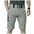 thumbnail image 2 of Men's Outdoor Capri Pants Summer Training Shorts With Webbing Waist, 2 of 4